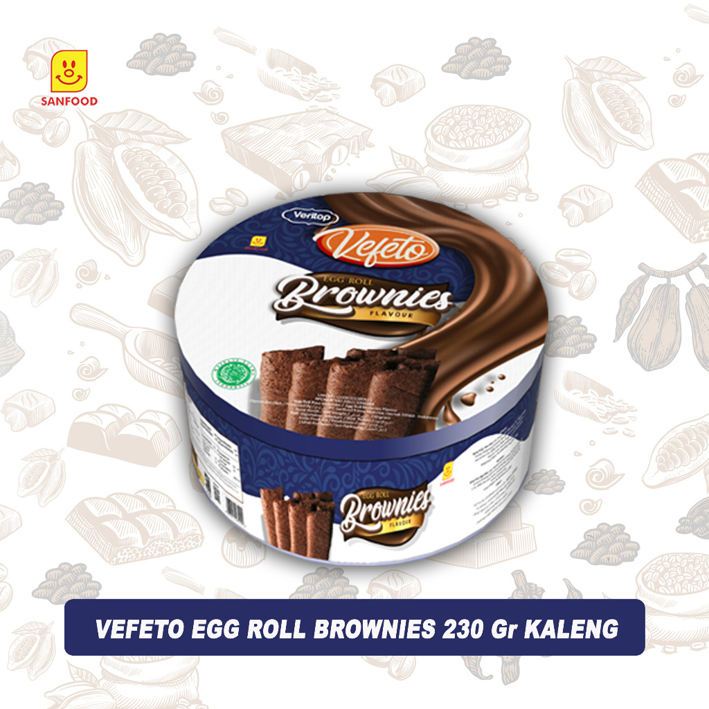 VERITOP VEFETO EGGROLL BROWNIES KALENG 230GR