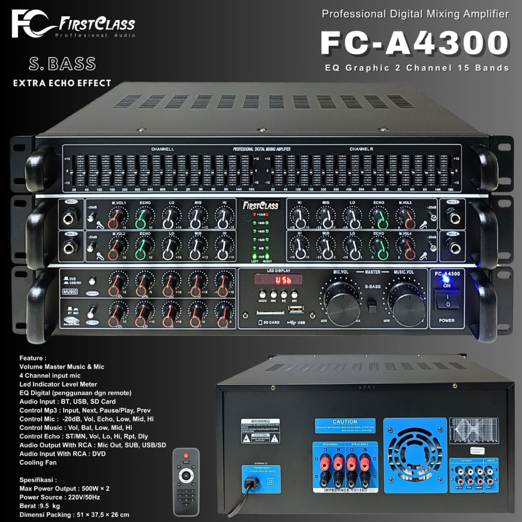 Power Amplifier First Class FC A4300 FC-A4300 FCA4300 Original ( Bisa COD )