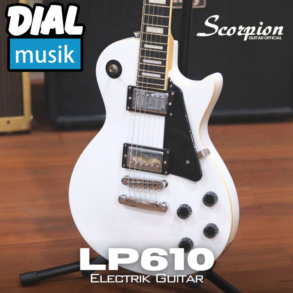 Scorpion LP610 White Les Paul - Gitar Elektrik Les Paul Original