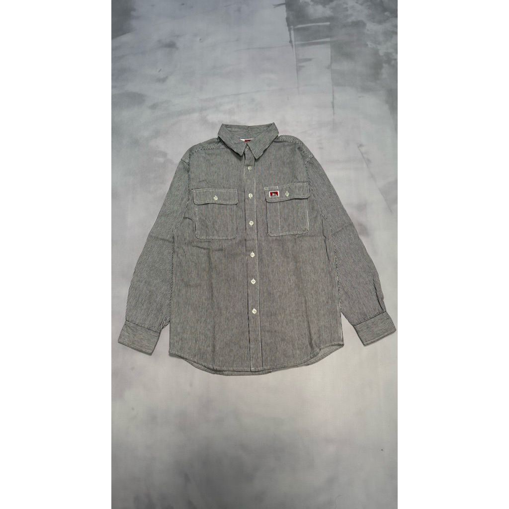 Ben Davis - Long Sleeve Hickory Stripe Shirt  Button