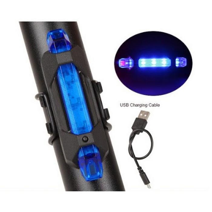 Lampu LED Depan Sein Sepeda Bicycle Bike USB Rechargeable