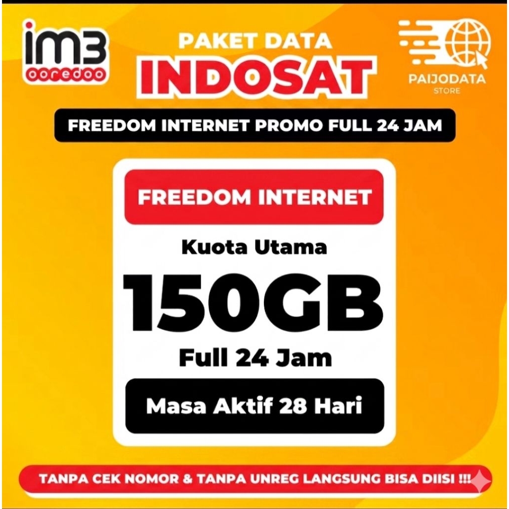 KUOTA INTERNET INDOSAT 150GB MURAH