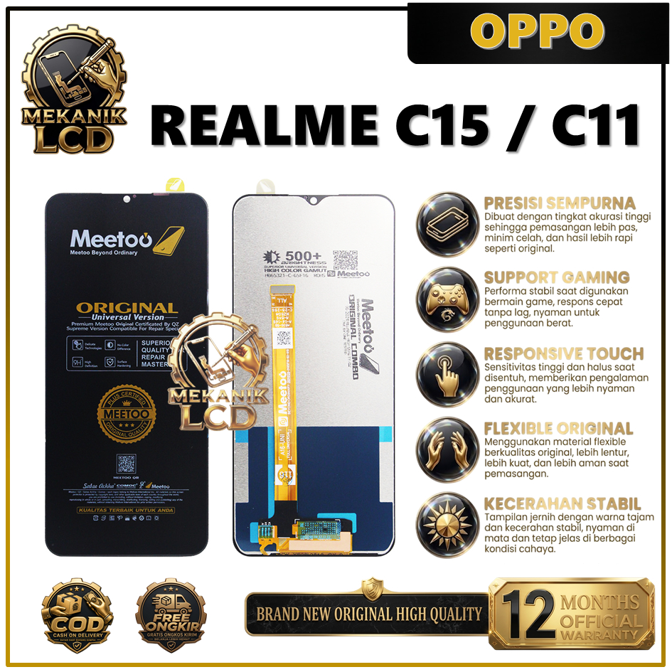LCD TOUCHSCREEN REALME C15 / C11 ORIGINAL 100% COMPLETE