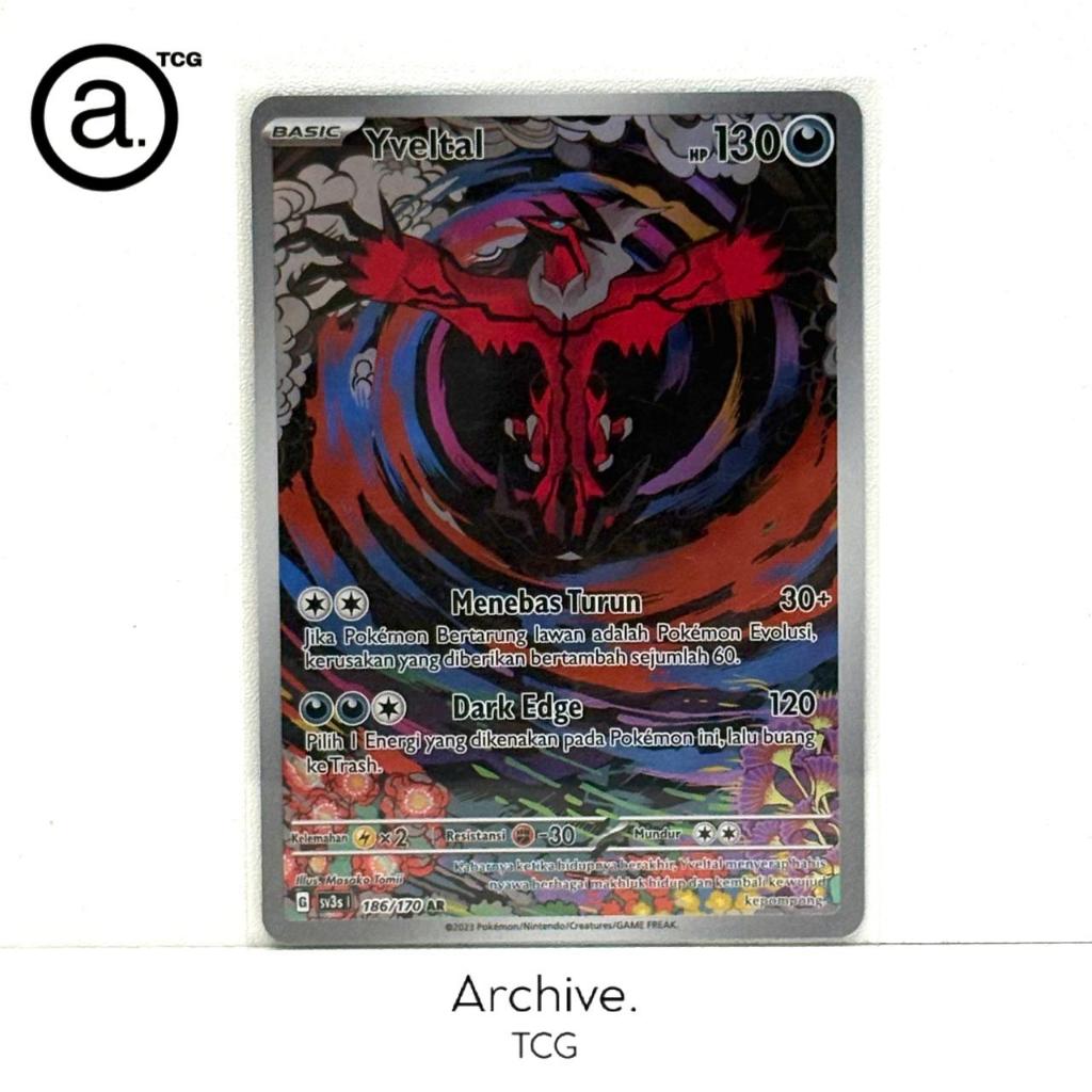 Yveltal AR (186/170) Pokemon Indonesia ~ Kilau Hitam SV3S