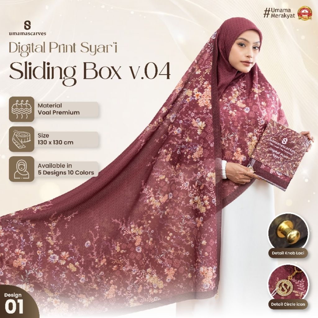 Umama Scarves syar'i Hijab Jumbo Segi Empat Premium