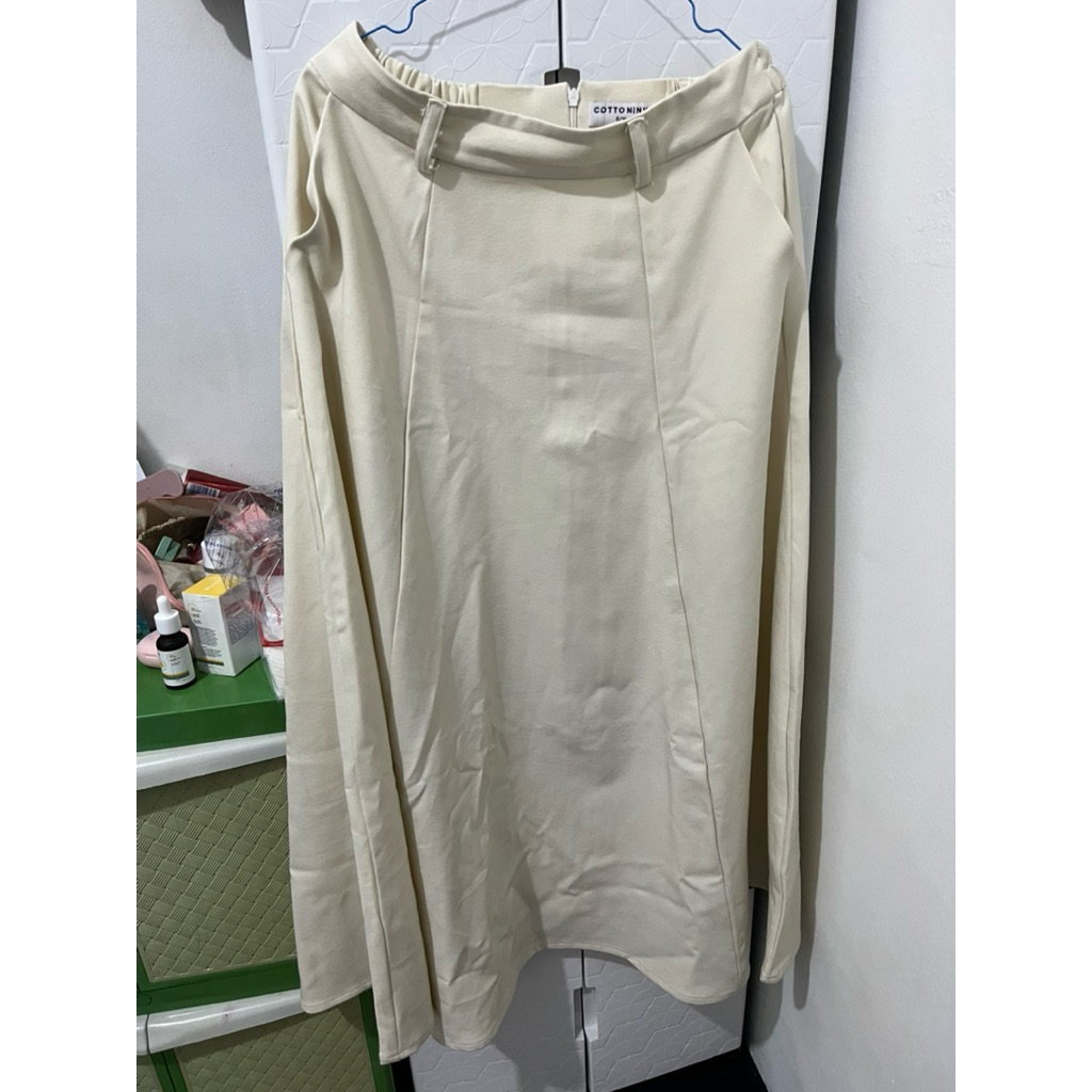 [PRELOVED] Cottonink Rok Skirt wanita ivory size M