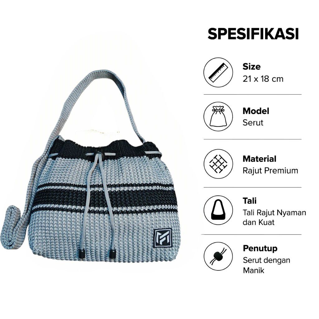 Big Sale Tas Selempang Wanita Rajut Serut Lebar Muat Hp Dan Dompet Terbaru Simpel Dan Elegan