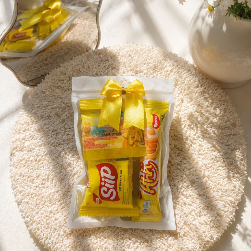 MINI GIFT SNACK KUNING / PAKET JAJAN KECIL / MINI HAMPERS