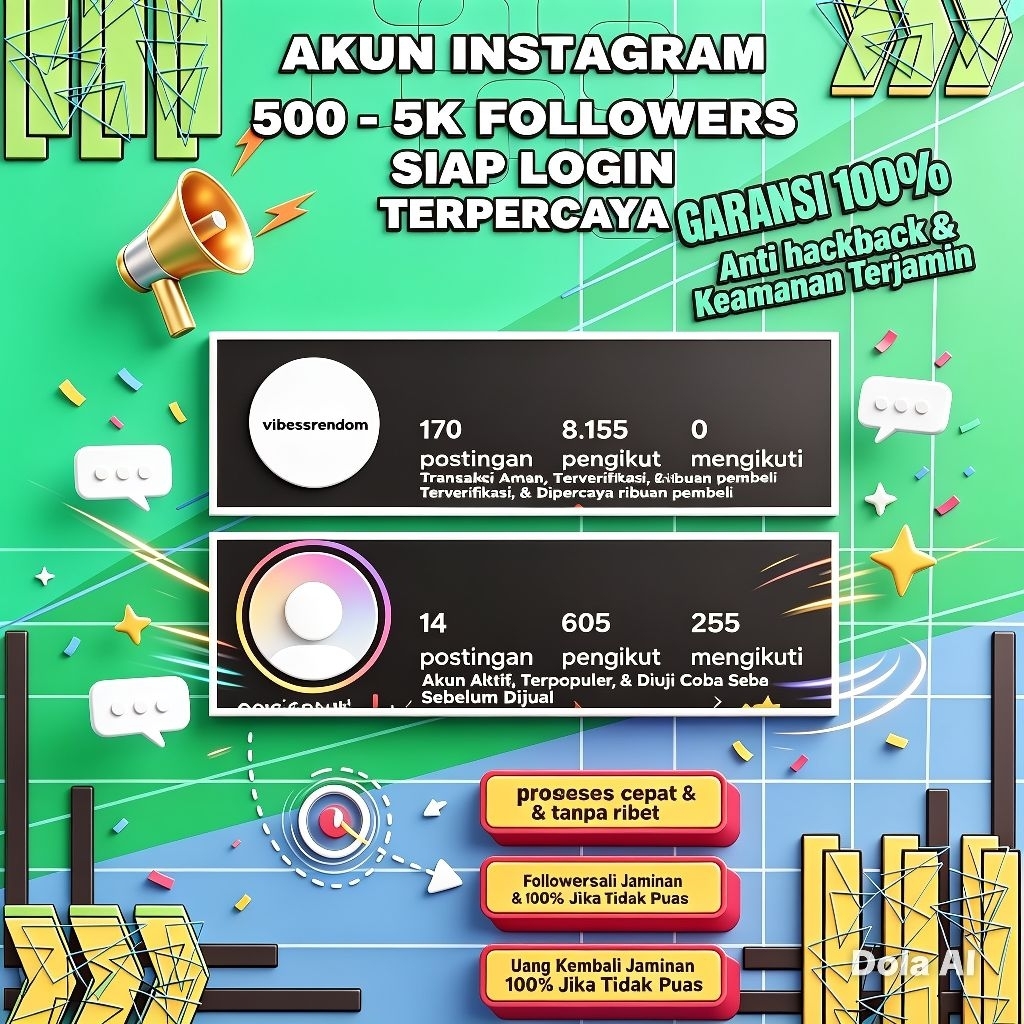 INSTAGRAM 500 - 5K FOLLOWERS siap login