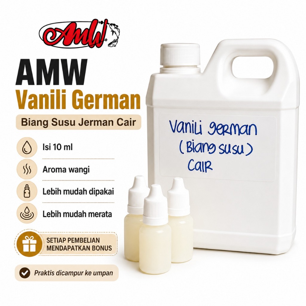 AMW Essen Vanili German Biang Susu jerman cair