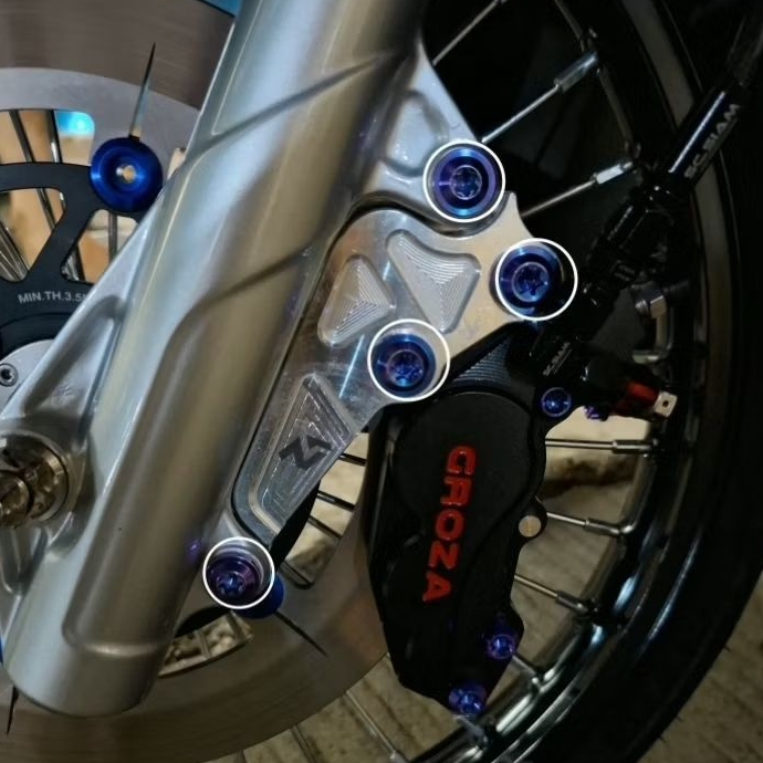Baut titanium Breket kaliper ktc Brembo groza 4p
