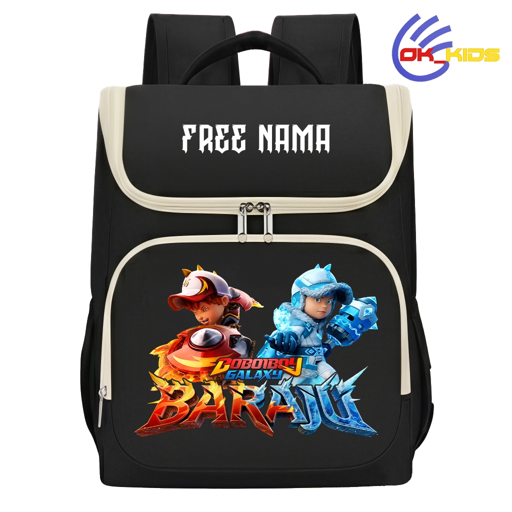 Tas Ransel Anak Boboiboy Galaxy Baraju Gratis Custom Nama Unisex Tahan Air