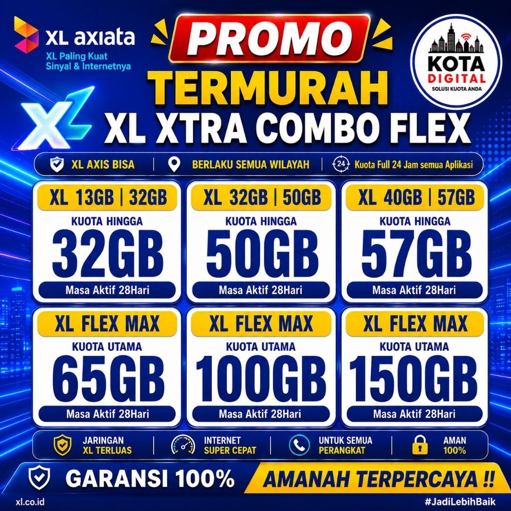 Paket Data XL Xtra Combo Flex Max XL Akrab MURAH | Proses Cepat