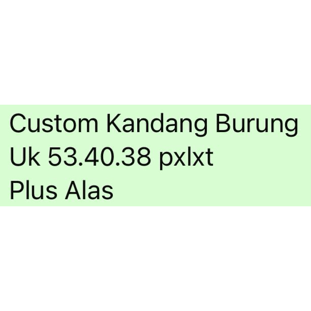 Kandang Burung Custom Galvanis