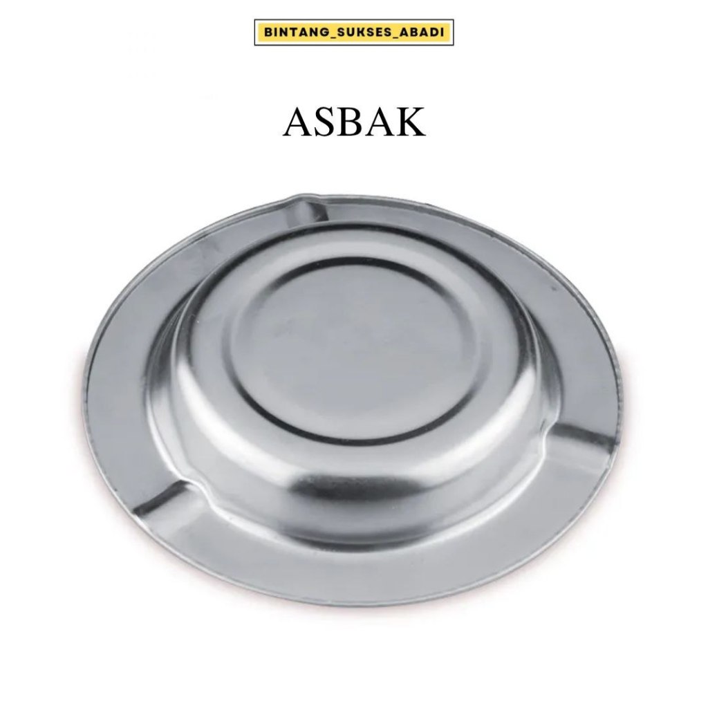 Asbak Bulat Stainless Steel Besar Tempat Abu Rumah Cafe Estetik Bahan Besi Anti Karat Murah