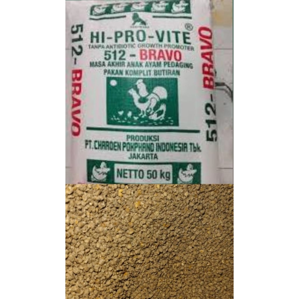 Pakan Ayam 512 - Bravo (REPACK 1KG)