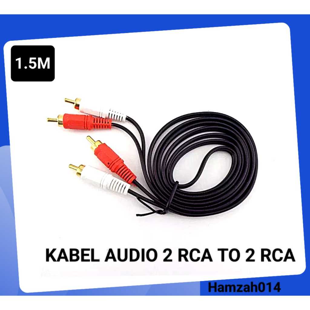 Kabel 2 Rca To 2 Rca Gold Plated 1.5 Meter / Kabel 2 Rca To 2 Rca Gold Plated 1.5Meter