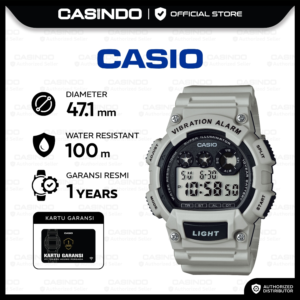 CASIO Jam Tangan Pria Digital W-735H-8A2VDF