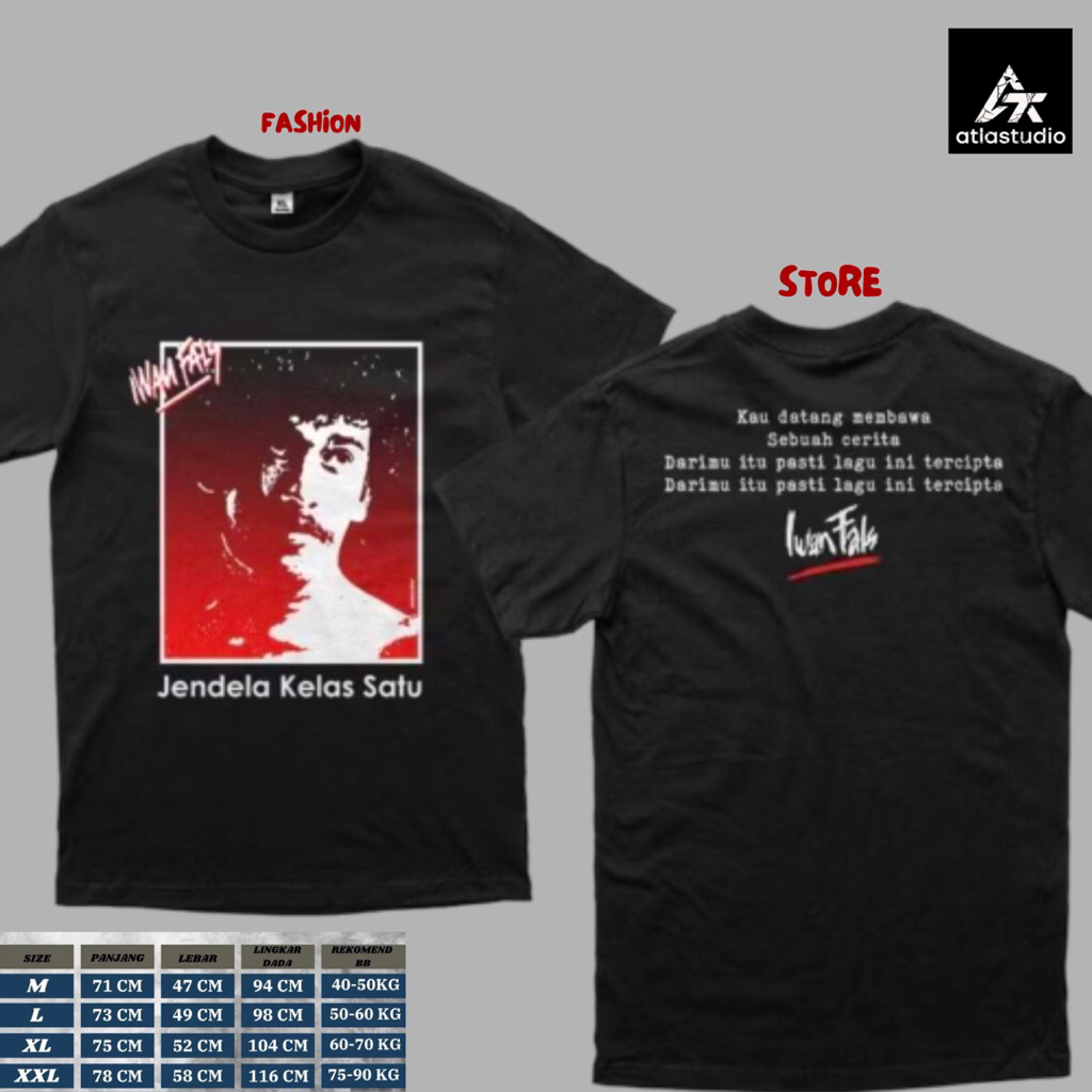 Kaos Iwan Fals Jendela Kelas Satu Tshirt Oi Iwan Fals
