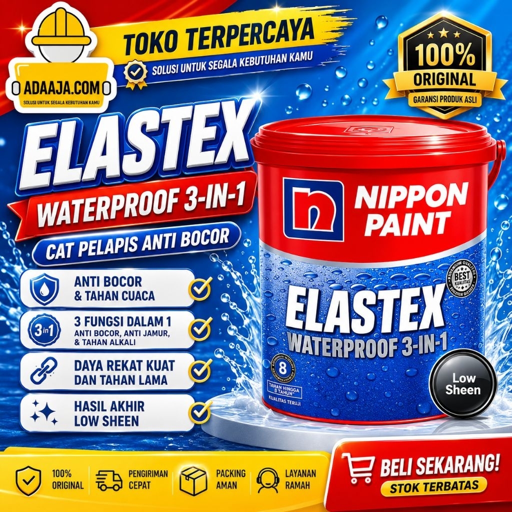 Cat Elastex Waterproof / Cat Pelapis Anti bocor 3 in 1 5 Kg