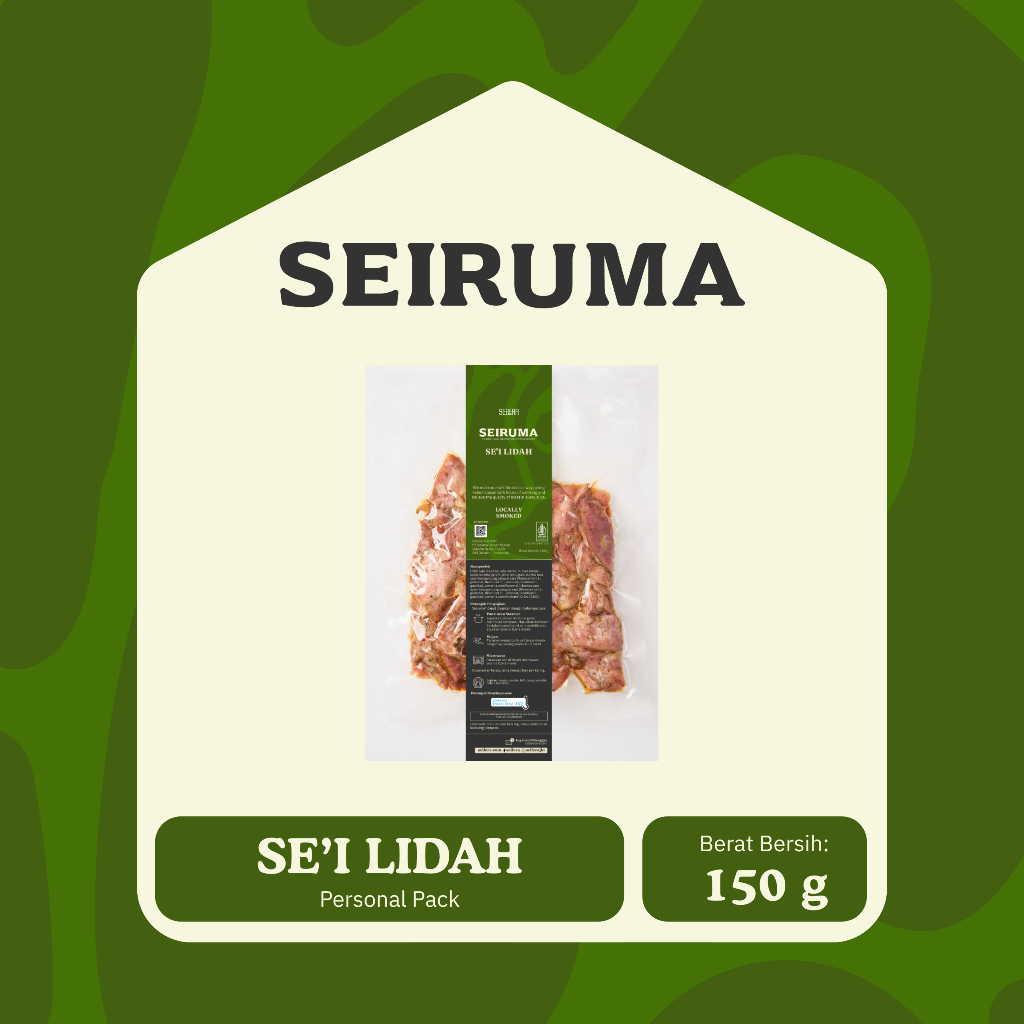 SEIRUMA 150 gr - Lidah / Lidah Sapi Asap + Sambal Luat