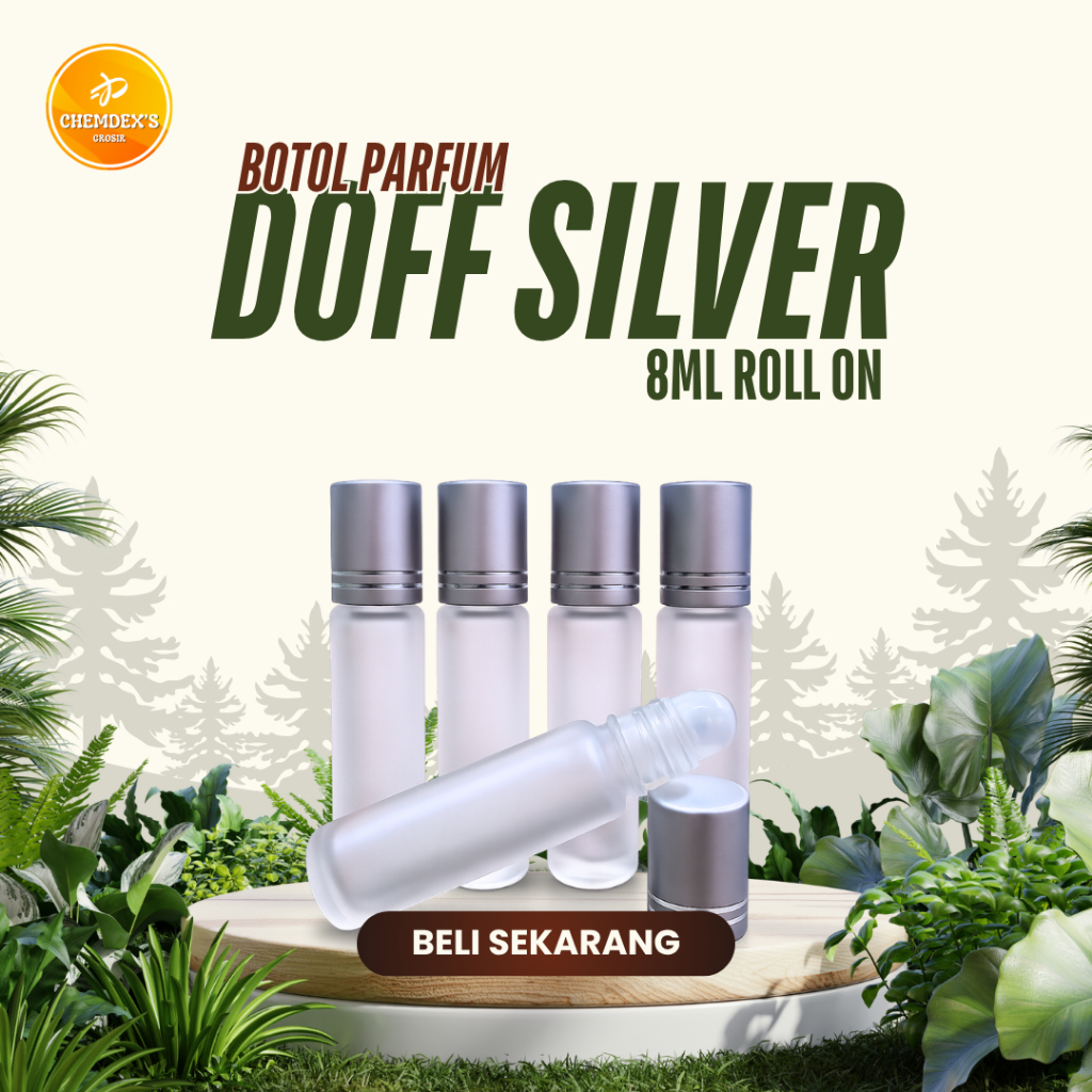 BOTOL PARFUM || DOFF SILVER || 8ML ROLL ON || BOTOL PARFUME perlusin