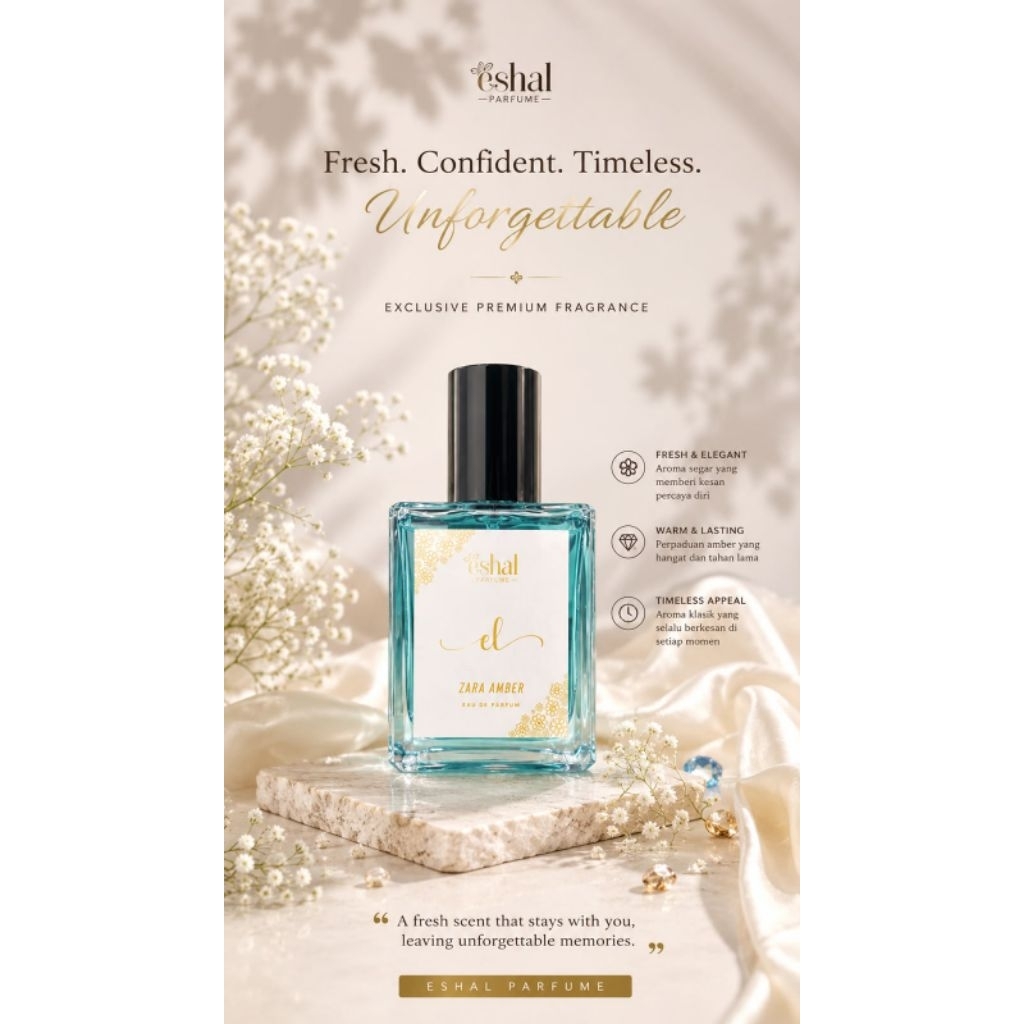 Parfum Spray Zara Amber  Non Alkohol - by eshal parfume