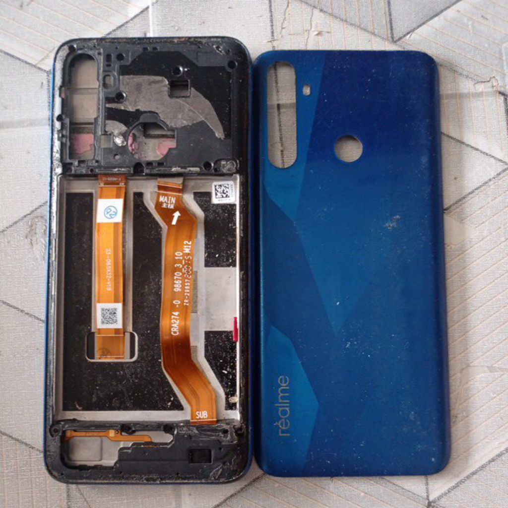 fame lcd bacdor realme 5i bekas copotan
