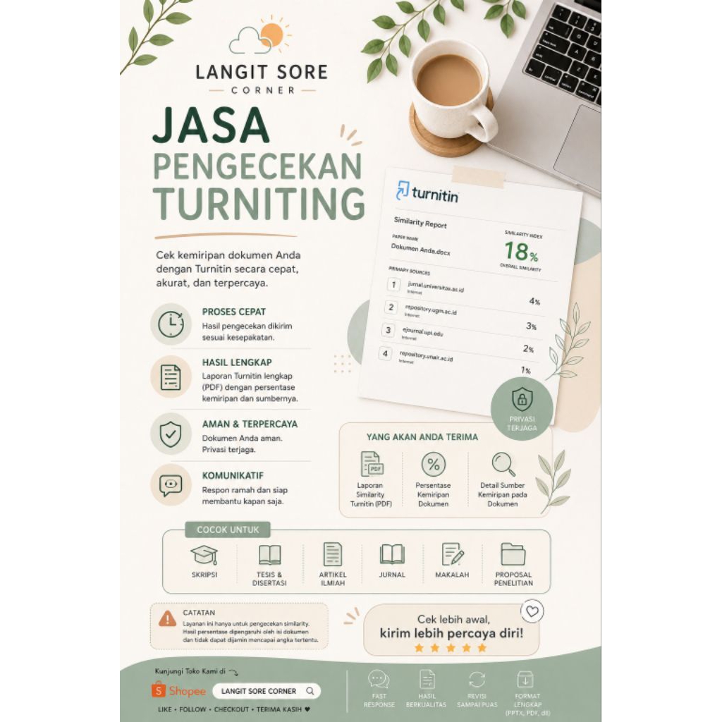 Jasa Pengecekan Turnitin