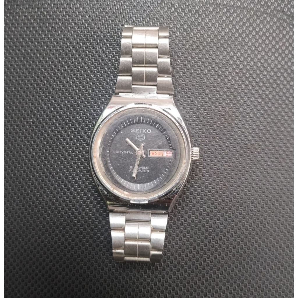 Jam tangan pria jadul seiko 5 automatic 21jewels crystal jam tangan classic seiko 5 crystal jam tang