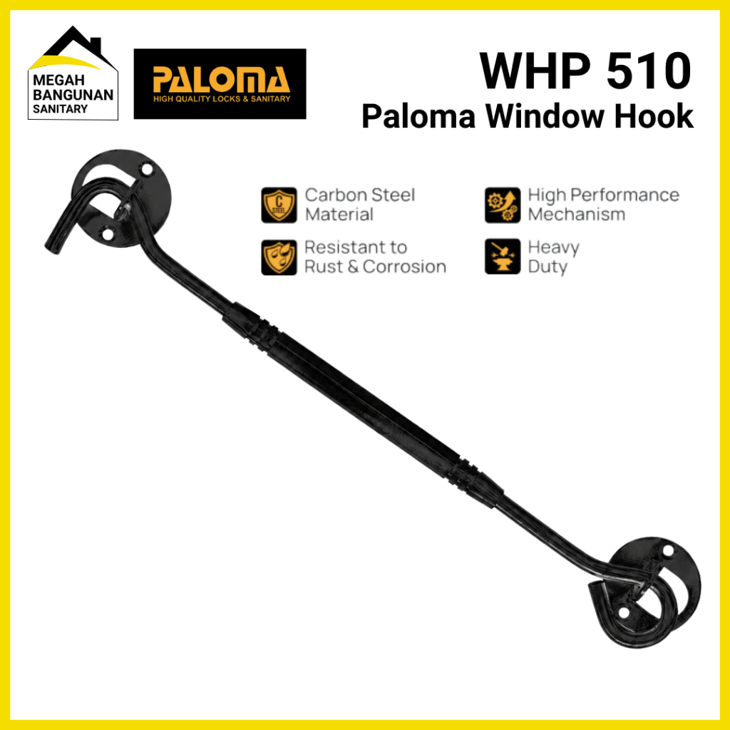 Paloma WHP 510 Penahan Hak Angin Jendela Window Hook 10"