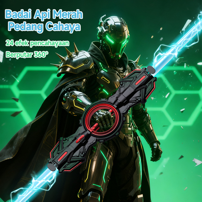 Mainan Pedang Pedangan LightSaber Anak 2 in 1 Laser LED Lampu Suara Light Sword