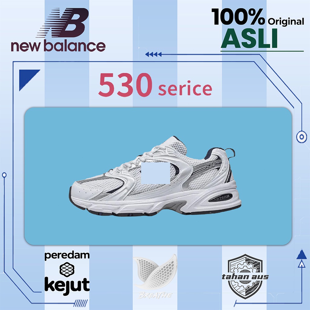 COD Sepatu Lari BaIance 530 Sepatu ayah [NB] 530 pria dan wanita Retro sepatu lari pasangan serbagun