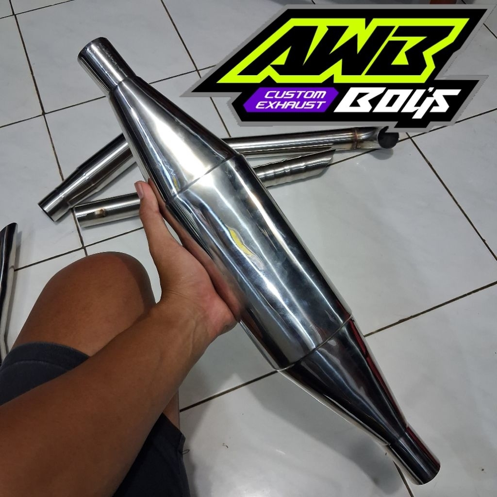 KNALPOT CUSTOM MODEL KETUPAT SILINCER ONLY/FULLSET