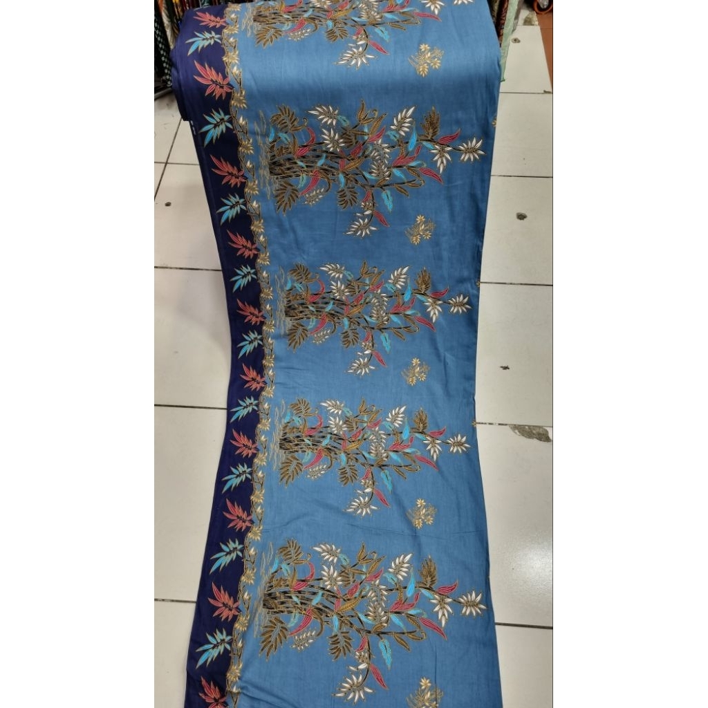 BAHAN BATIK KATUN MOTIF BUNGA BAMBU BATIK KATUN BATIK METERAN