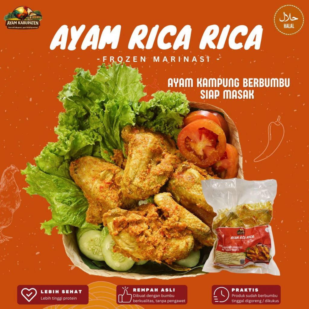Ayam Kampung Rica - Rica Frozen Satu Ekor