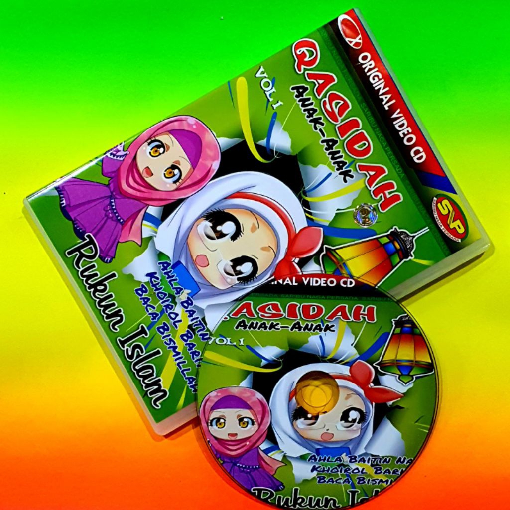 KASET VCD ORIGINAL QOSIDAH - VCD MUSIK QASIDAH ANAK - VCD LAGU RELIGI ISLAMI - VCD BELAJAR SHOLAWAT 
