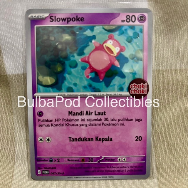 Pokemon TCG Indonesian Slowpoke PROMO 067/SV-P Choki Choki