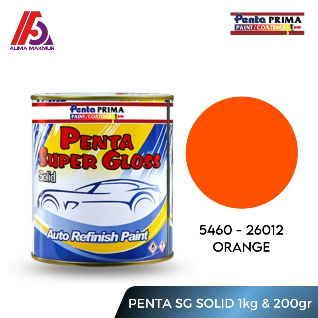 Penta Super Gloss 26012 Orange 1kg dan 200gram / Cat Orange Solid / Cat Oren Solid