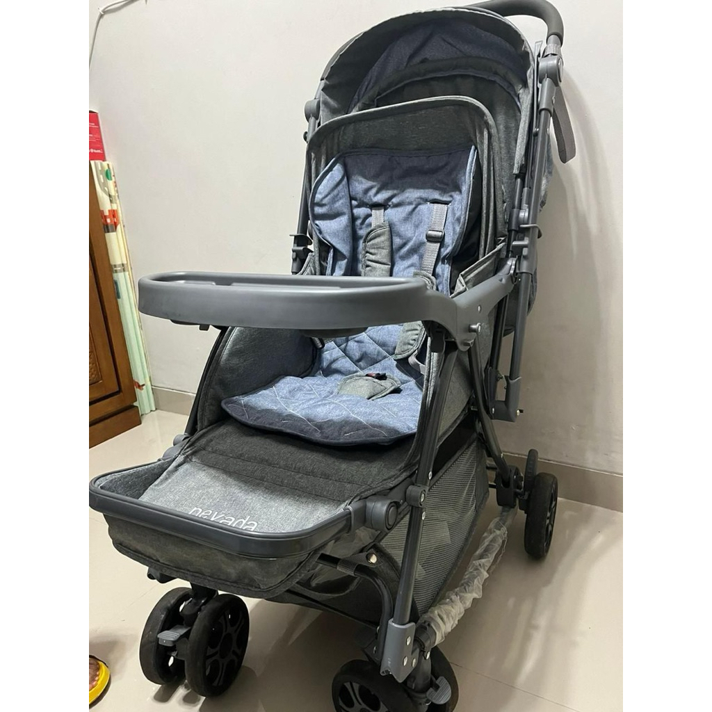 Stroller Pliko Nevada Grey Blue