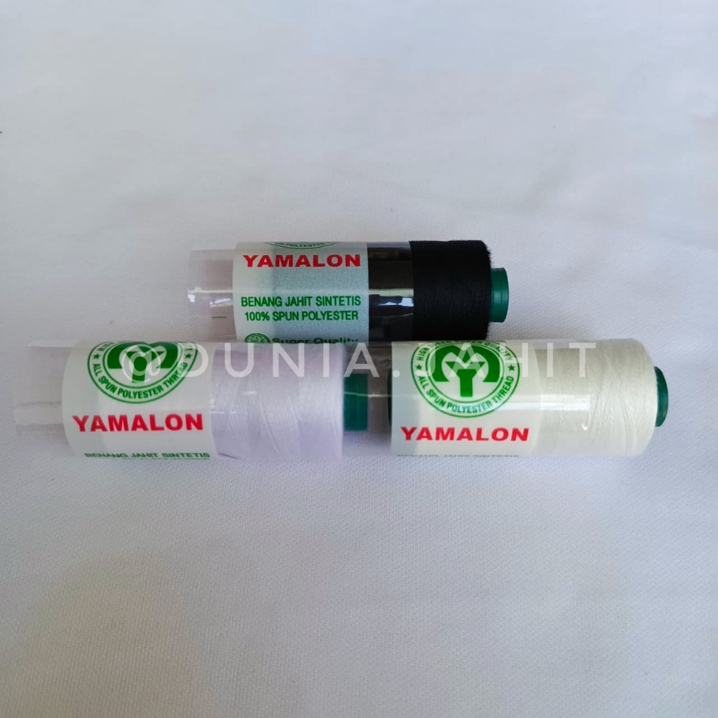 Yamalon Benang Jahit Warna Hitam Putih 500yard 40/2 / Benang Jahit Yamalon Hitam Putih 500yard 40/2