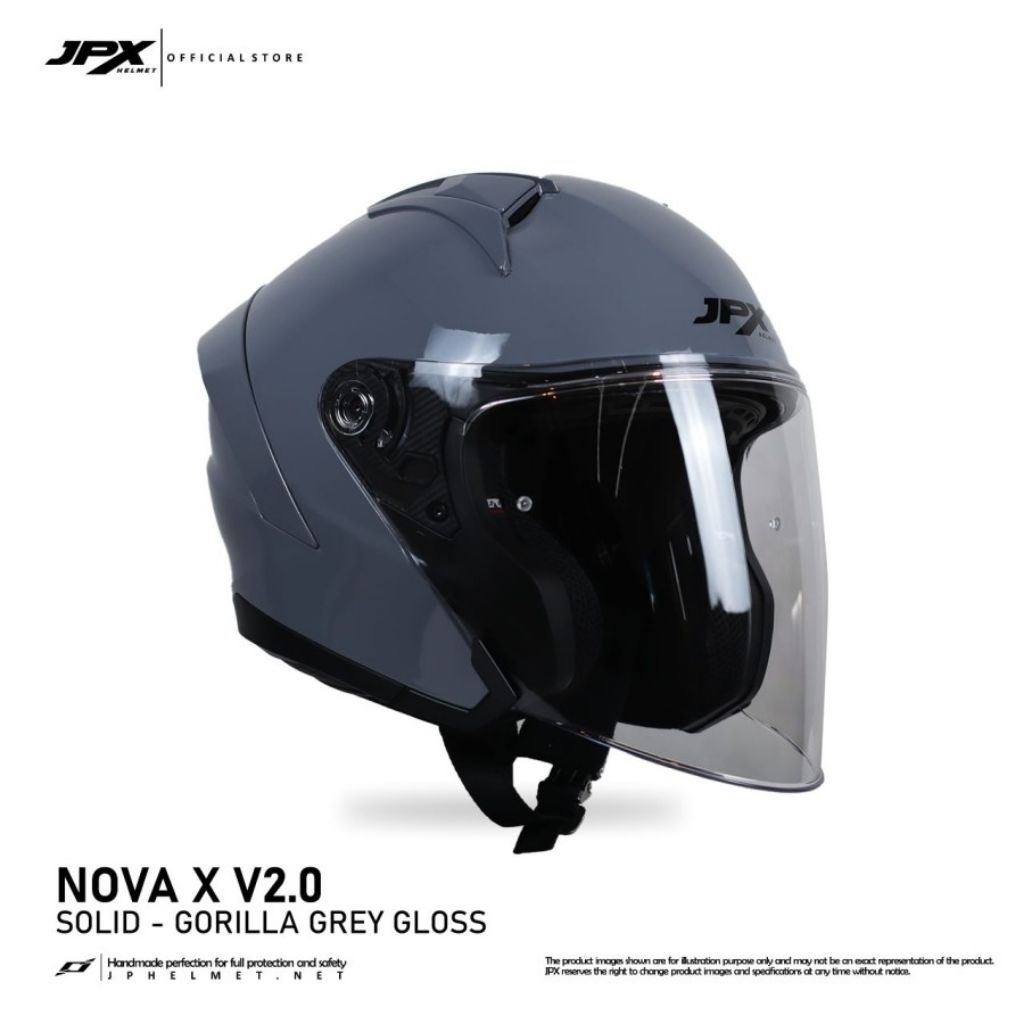 Helm JPX NOVA X V2 Gorilla Grey Gloss Abu Gloss