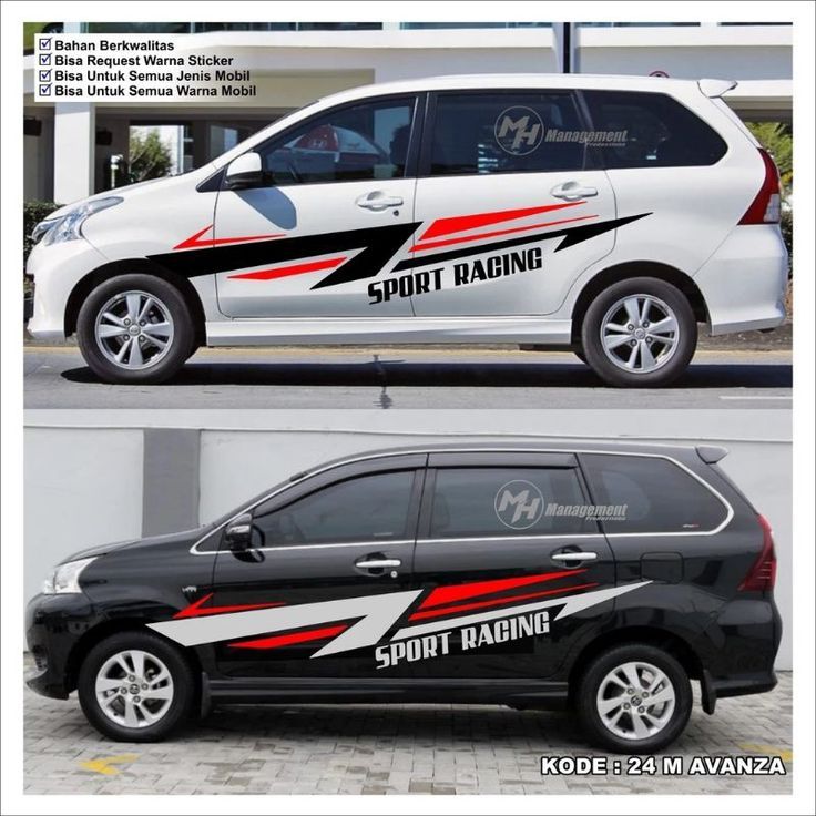 Sticker mobil toyota avanza xenia dll stiker list mobil avanza xenia sigra dll keren tahan lama