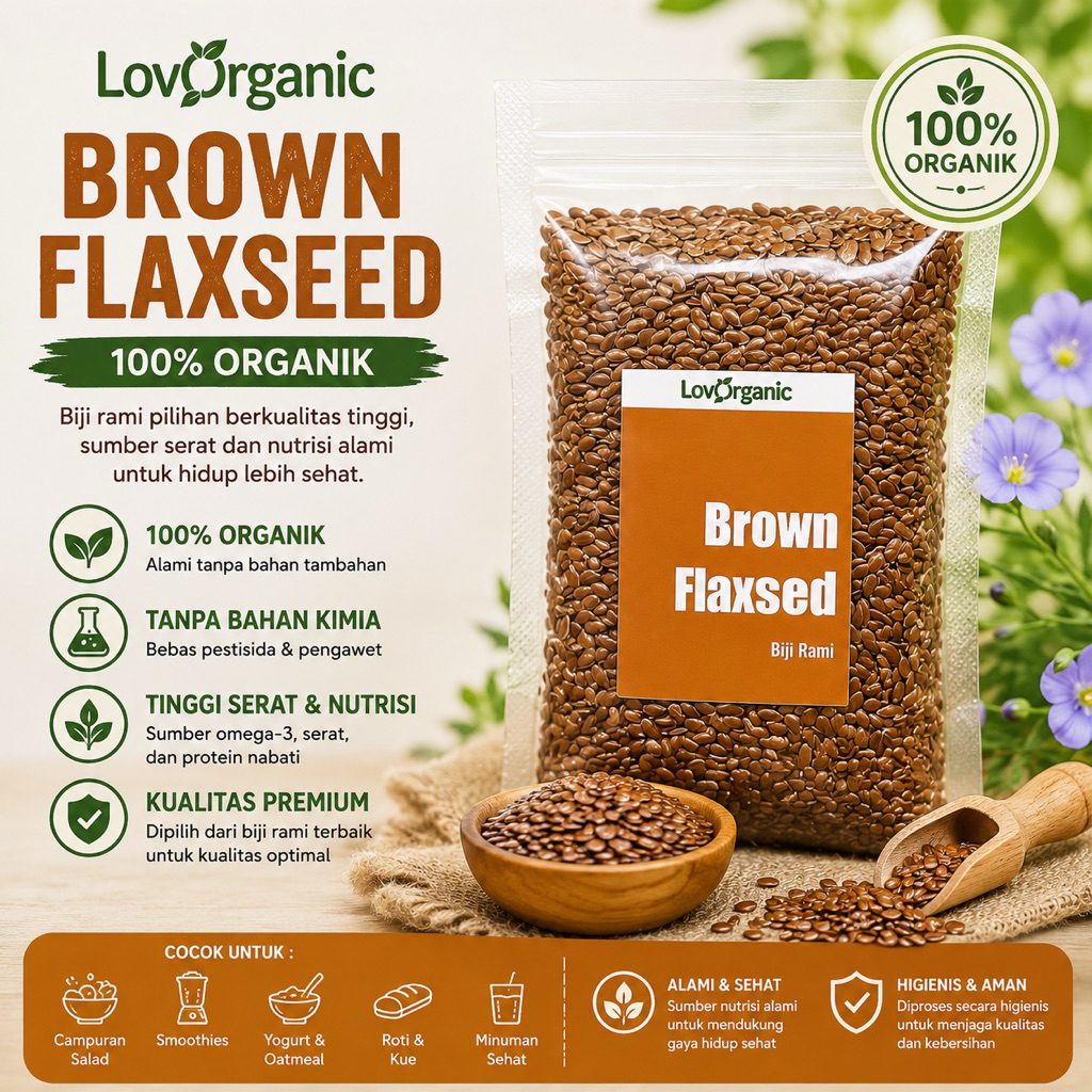 Flax seed | Brown Flax seed | Biji Rami | Biji Rami Organik