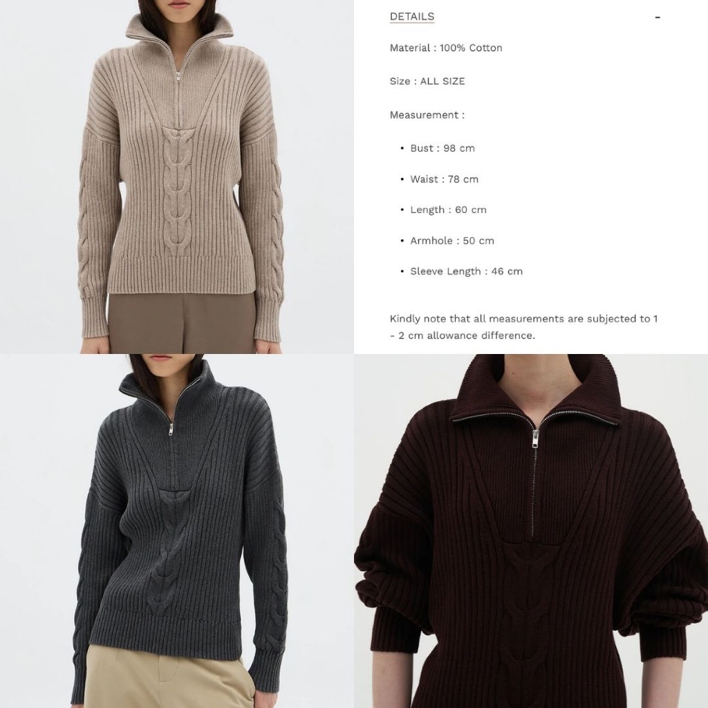 ready DUMA Emme sweater taupe and grey all size