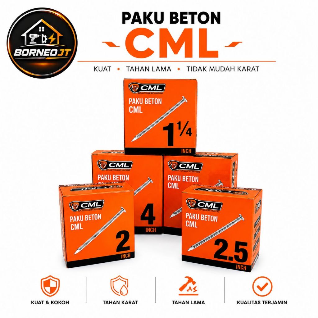 CAMEL Paku Beton Putih Galvanis 1.1/4" - 2" -2.1/2" - 3.1/2" - 4" | Paku Beton Tembok CML