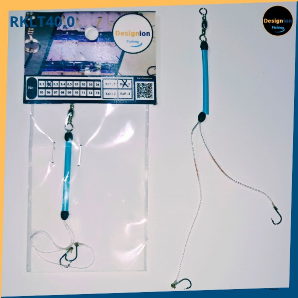 DESIGNION Rangkaian Ikan Kail Kecil Tipe (RKLT40,0 ) No:0,1/0,2/0,3/0,4/0,5/1/2/3/4/5 Umpan Pancing