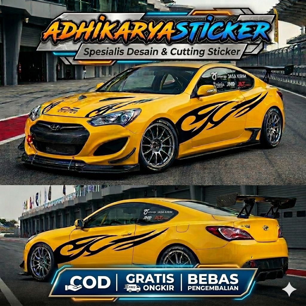 PROMO  stiker Mobil Mobil sedan Tribal garang Keren SEDAN SEDAN SEDAN