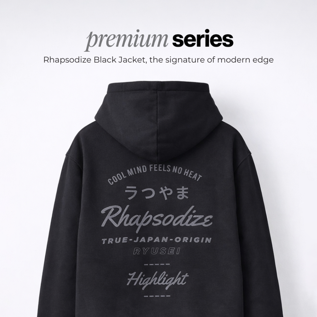 [LIMITED EDITION] Ryusei Jaket Pria Rhapsodize Black