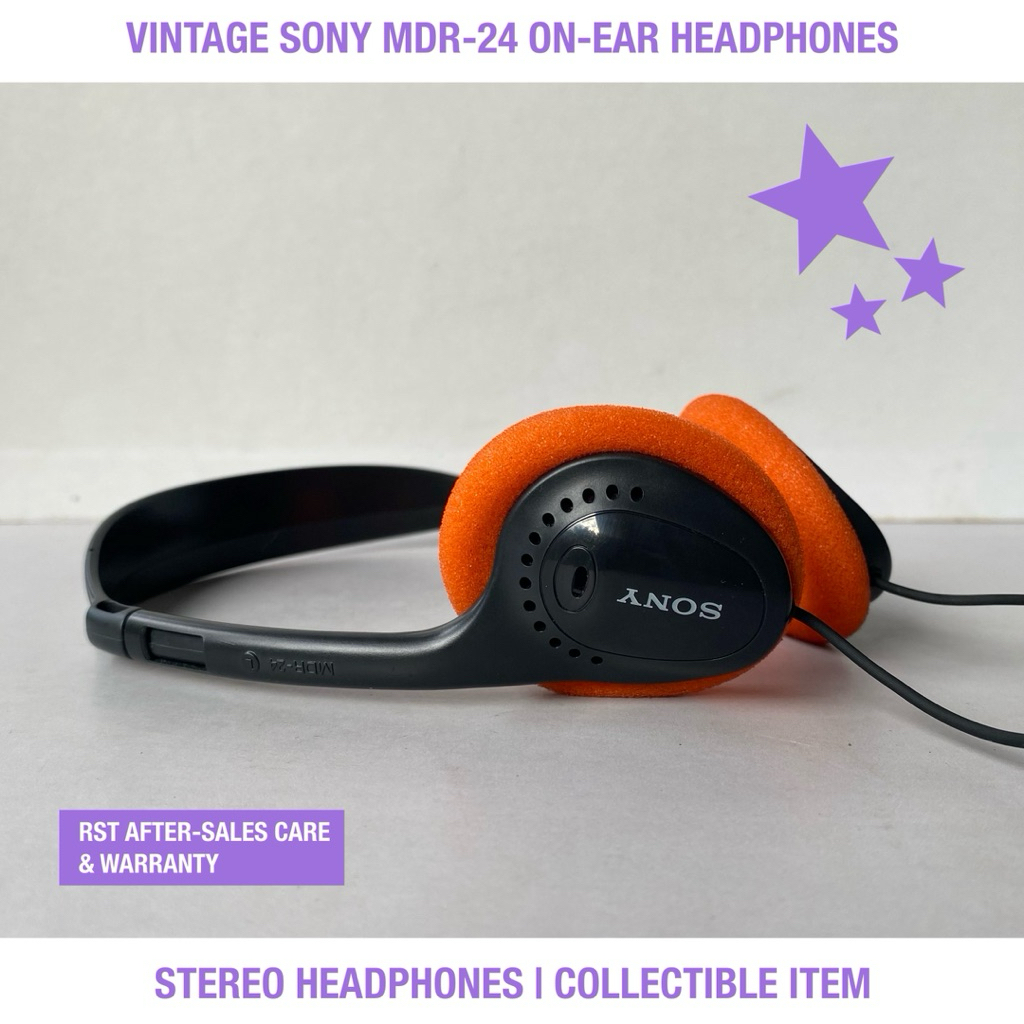 Vintage : Sony MDR-24 Stereo Headphones | Headphone Retro | Headphone Jadul | Vintage Headphones